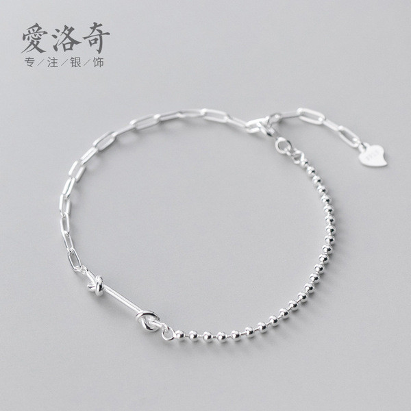 s925 sterling silver circle hollowed rhinestone doublelayer bracelet