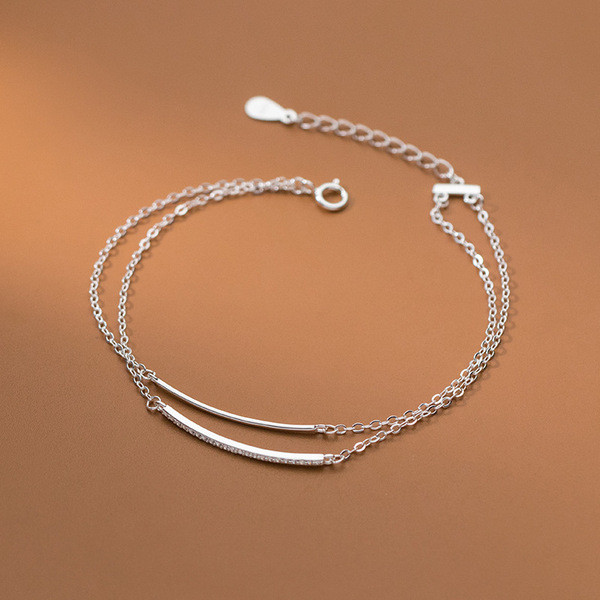 s925 sterling silver hollowed copper anklet unique chic trendy bracelet