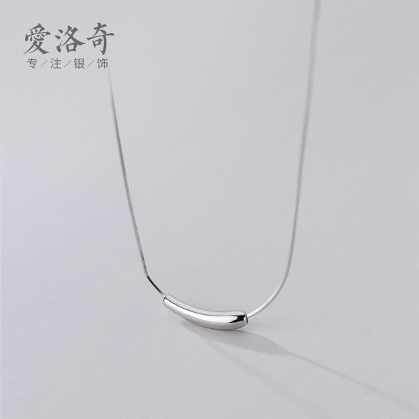 s925 sterling silver thai silver initialH doublelayer unique chic necklace