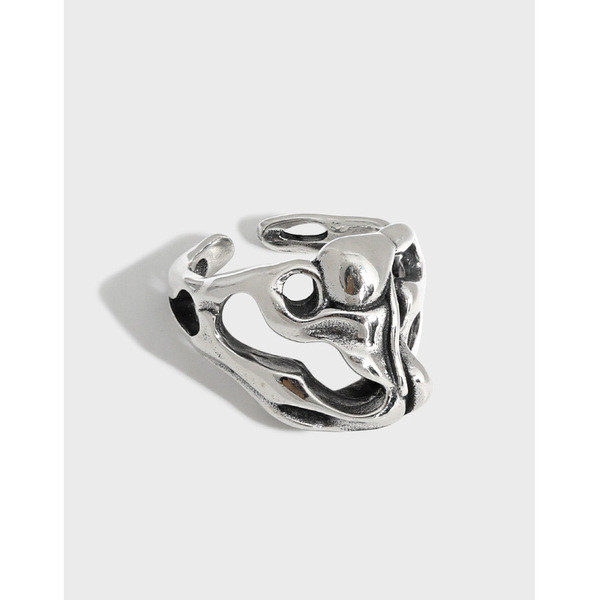 doublelayer doubleT quality s925 sterling silver adjustable ring