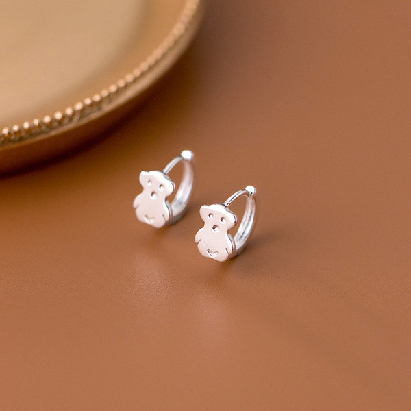 s925 sterling silver set4 asymmetric rhinestone cute stars earrings