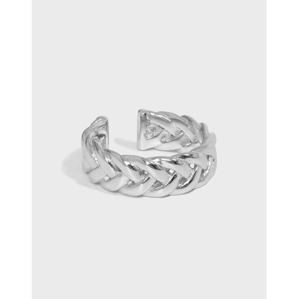 minimalist twist quality s925 sterling silver adjustable ring