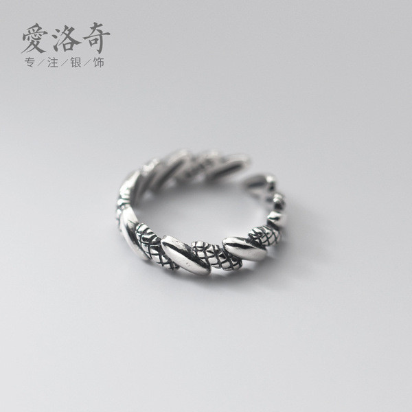 s925 sterling silver chic unique adjustable ring