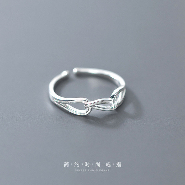 s925 sterling silver chic silver squar ring