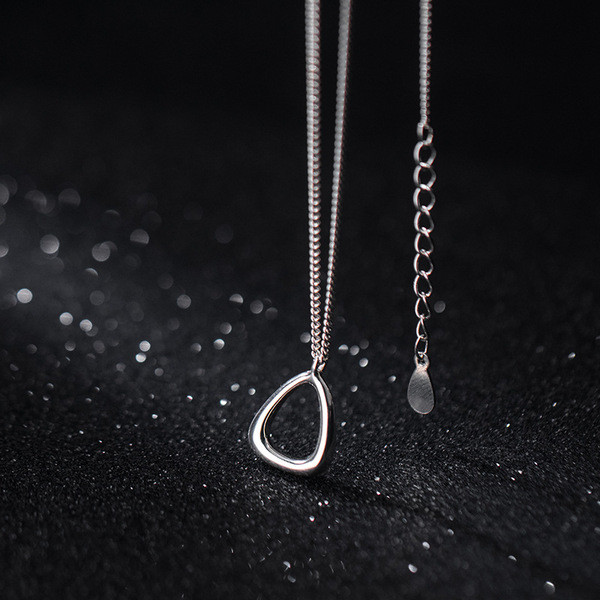 s925 sterling silver chain short trendy sweet chic necklace