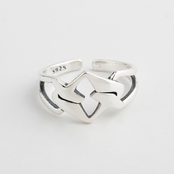 design simple crosss925 sterling silver ring