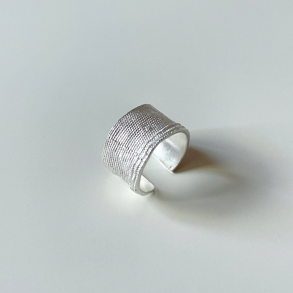 925 sterling silver wrinkled adjustable ring