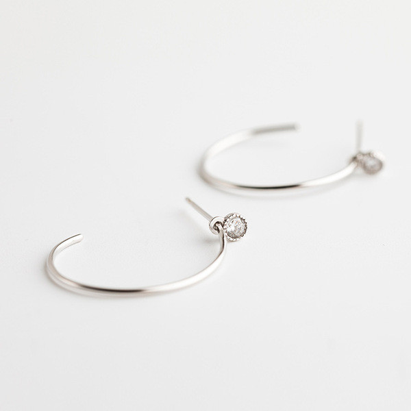 s925 sterling silver unique silver geometric silver earrings