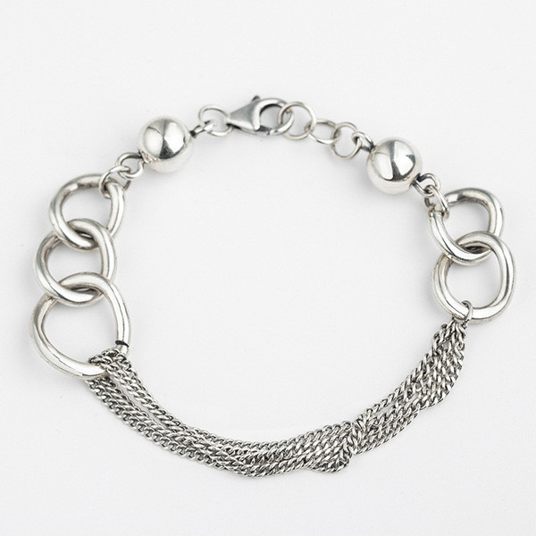 s925 sterling silver vintage simple unique bracelet