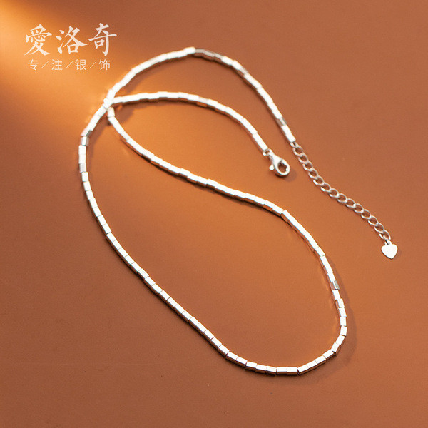 s925 sterling silver simple teardrop necklace