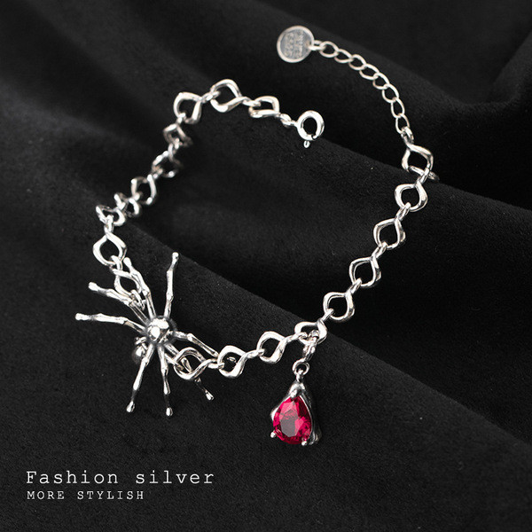 s925 sterling silver unique fashion asymmetric chain pearl chic simple bracelet