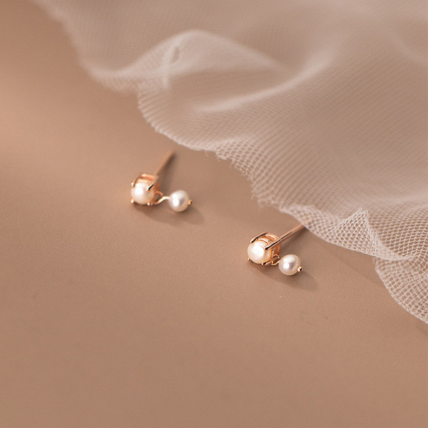 s925 sterling silver simple fashion earrings