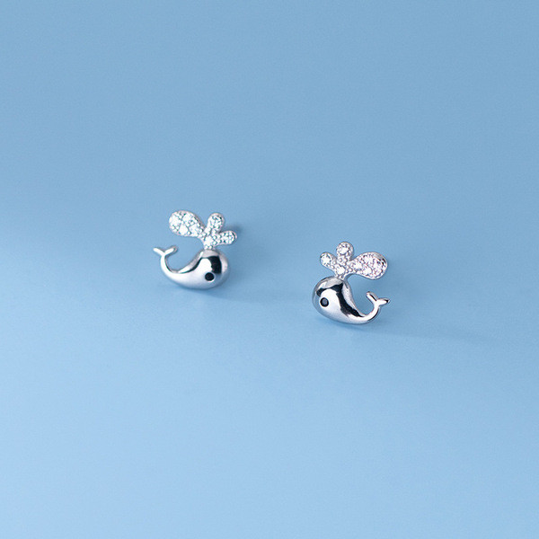 s925 sterling silver sweet white earrings