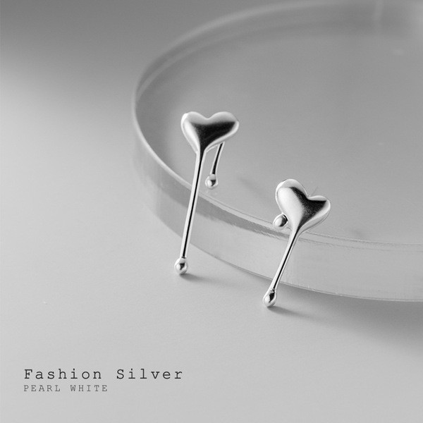 s925 sterling silver lollipop print bow earrings