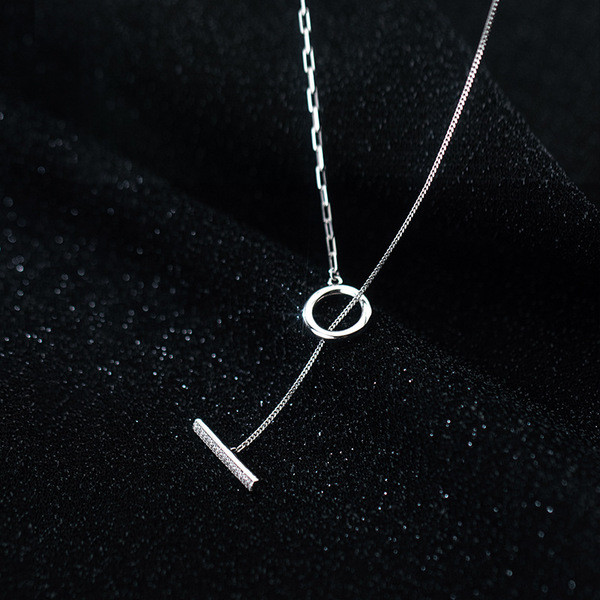 s925 sterling silver square necklace