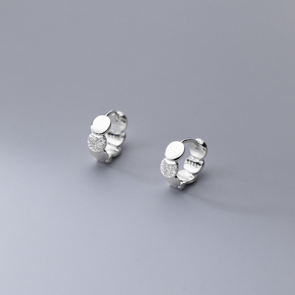 s925 sterling silver sparkling ball earrings