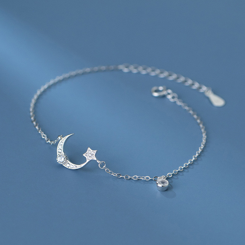 s925 sterling silver heart charm bracelet