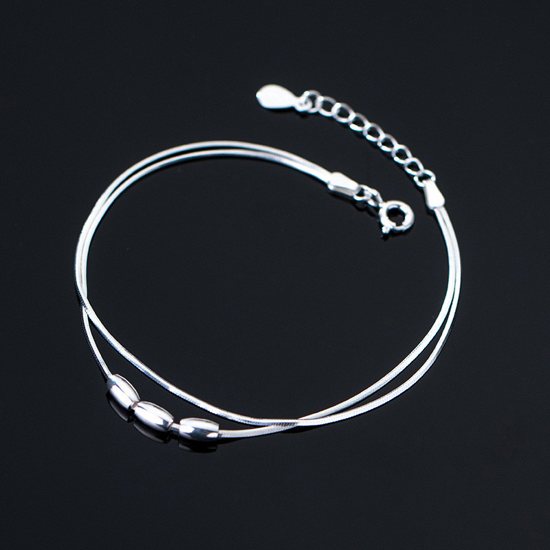 s925 sterling silver heart charm bracelet