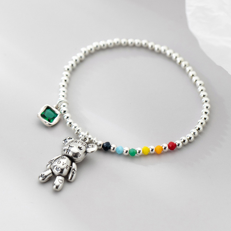 s925 sterling silver sweet charm bracelet