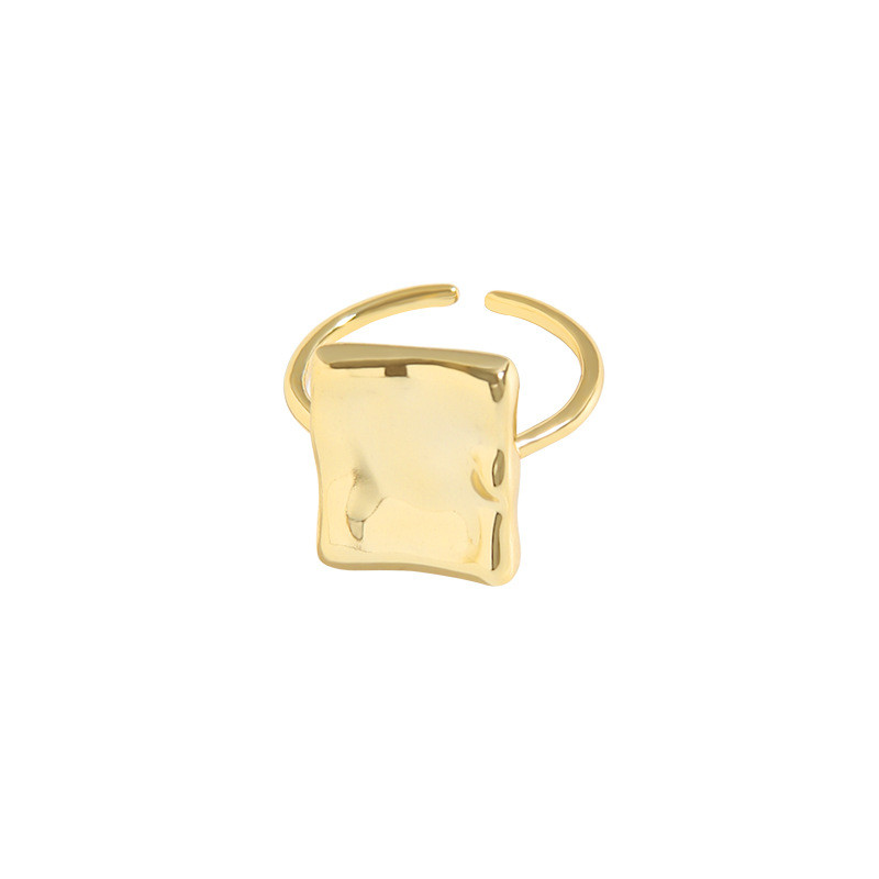 design geometric gold silver ring