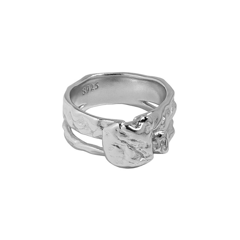 design multilayer bar wrap qualitys925 sterling silver adjustable ring