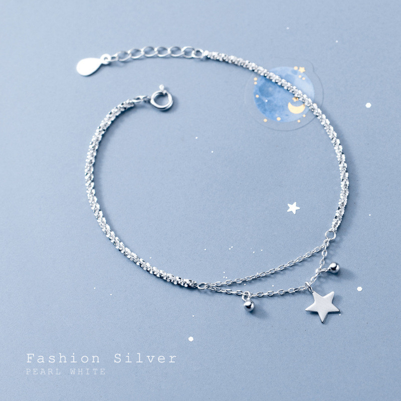 s925 sterling silver charm sweet moonstone charm bracelet