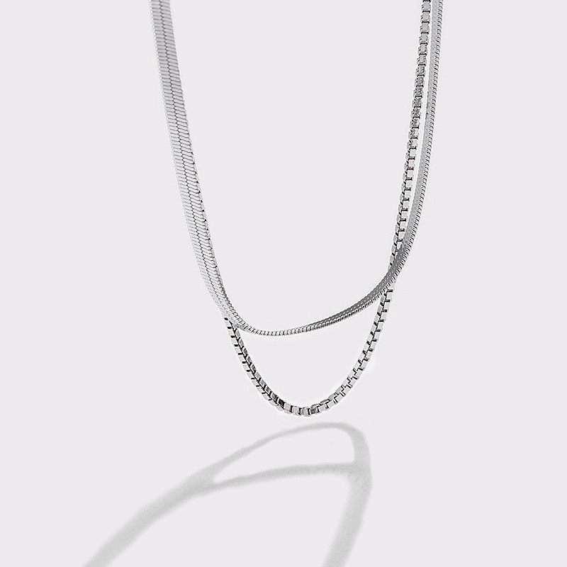 925 sterling silver vintage simple necklace