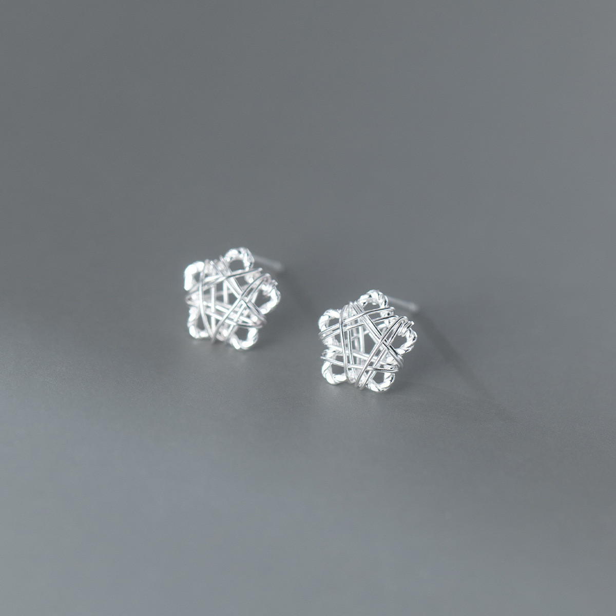 s925 sterling silver chic simple glass small cute earrings