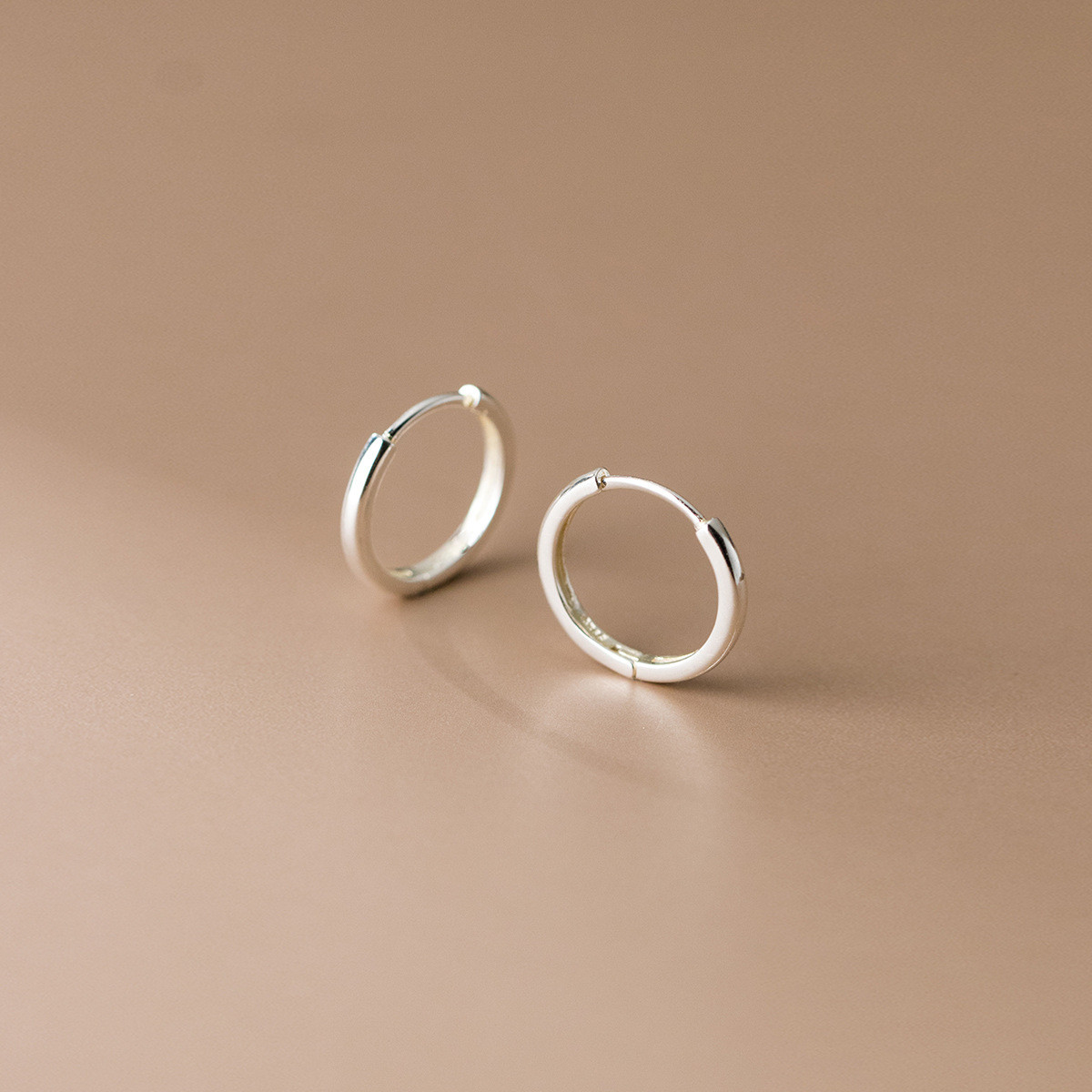 s925 sterling silver circle simple chic cute fashion earrings