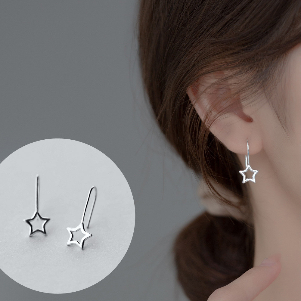 s925 sterling silver fashion sweet chic cute stu earrings