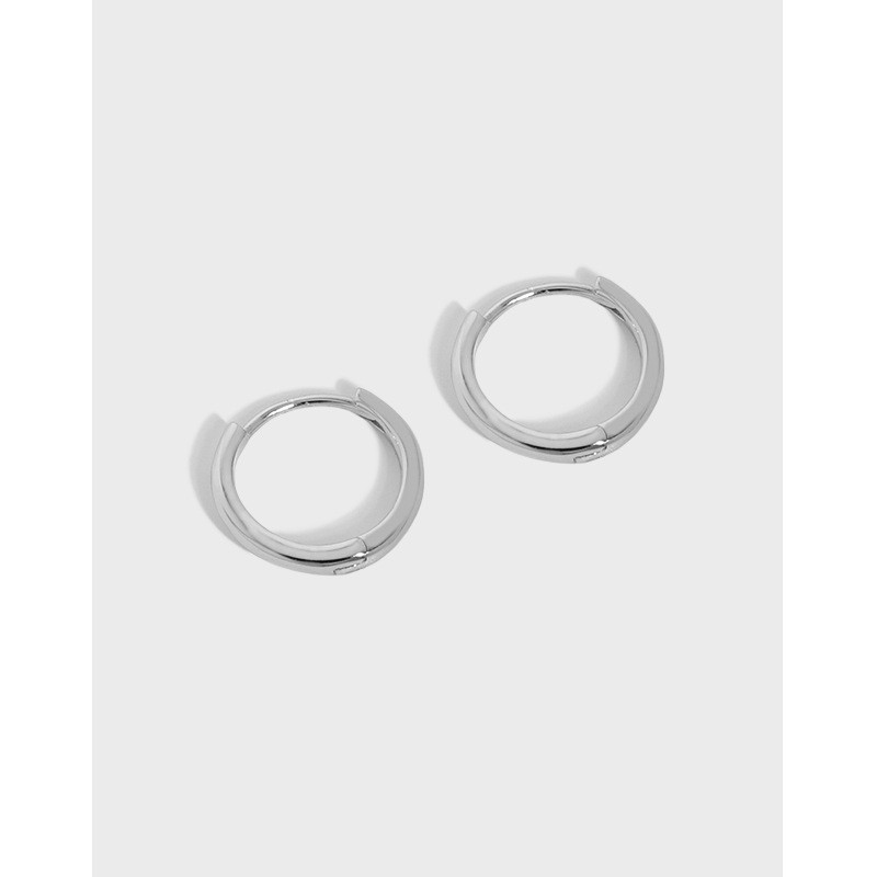 design minimalist geometric circle quality s925 sterling silver earrings