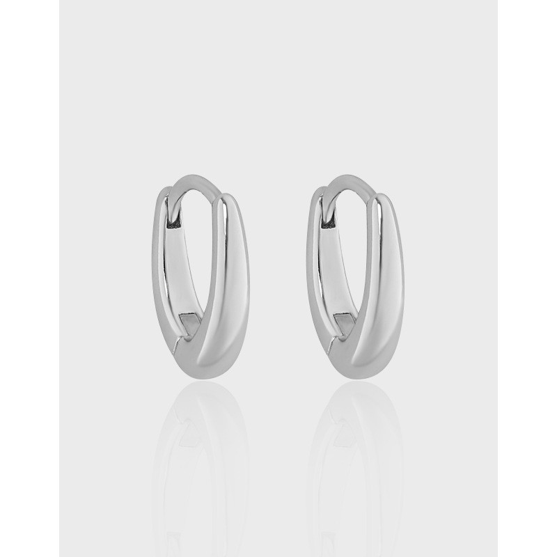 design minimalist geometric circle quality s925 sterling silver earrings